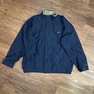 Vintage Nike Jacket Mens XL Blue Vented Storm Fit Windbreaker Golf Coat Zip Up